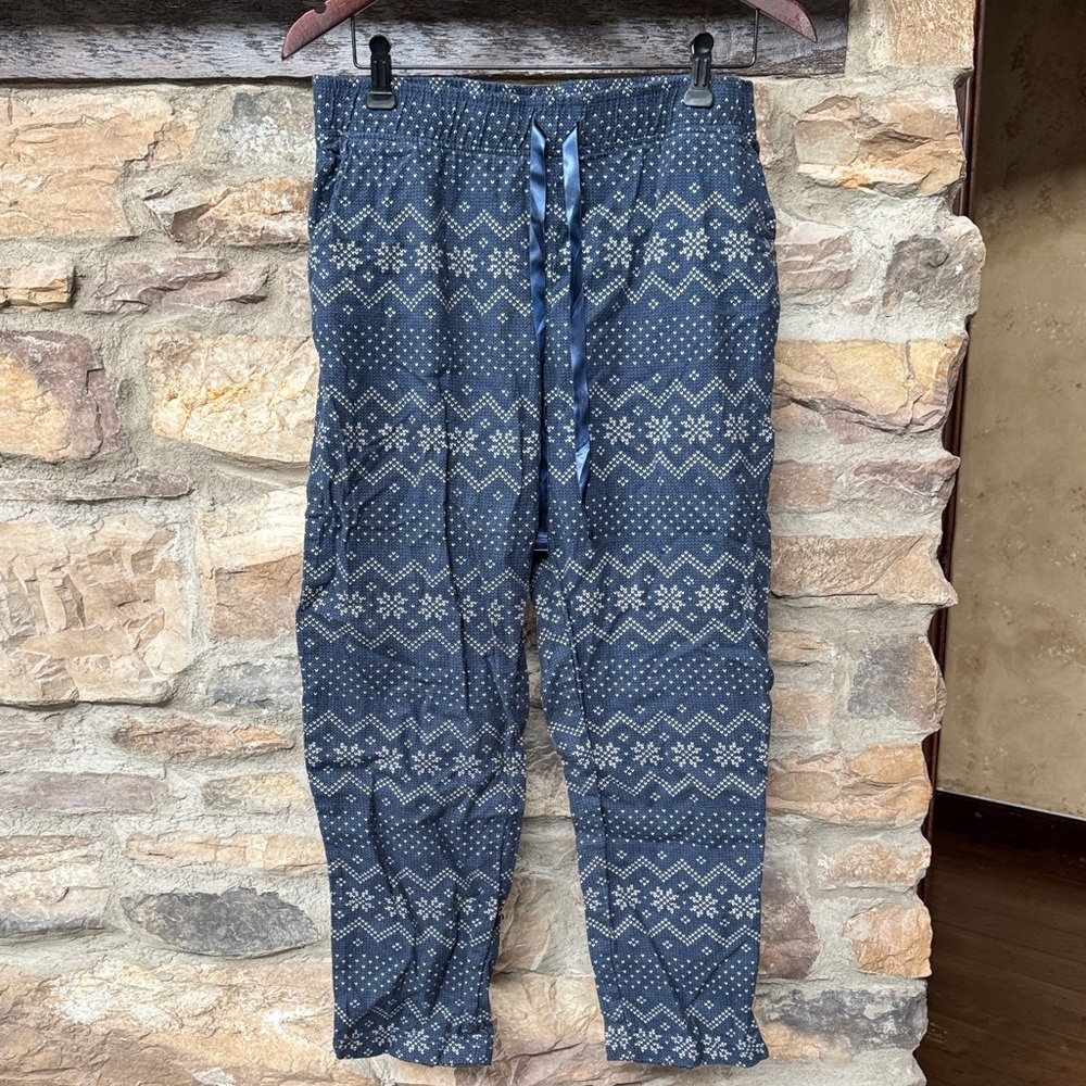 Relaxed Navy Patterned Womens’s Lounge Pants